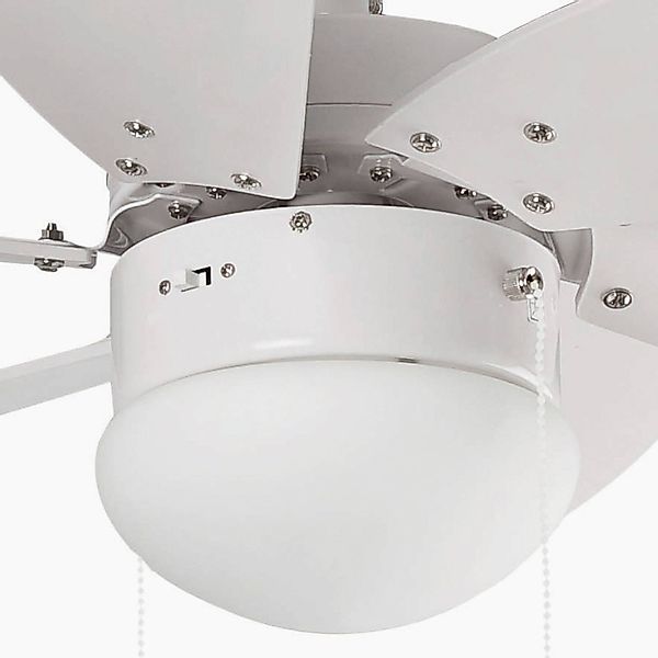 Deckenventilator Palao S mit Leuchte, weiß günstig online kaufen