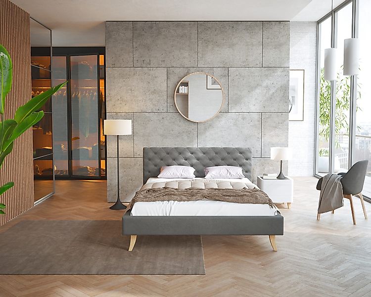 thematys Polsterbett Bett aus Velours 120x200, günstig online kaufen