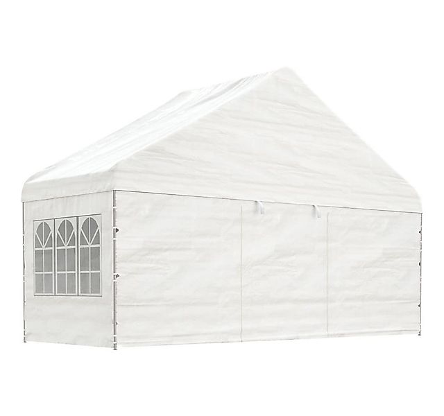 vidaXL Partyzelt Pavillon mit Dach Weiß 5,88x2,23x3,75 m Polyethylen günstig online kaufen