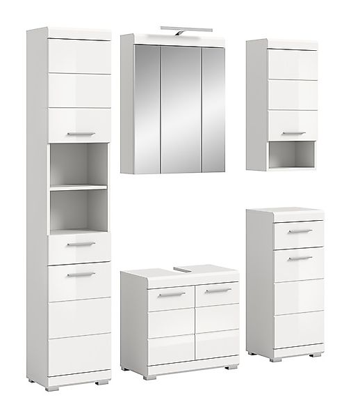 INOSIGN Badmöbel-Set »Siena, 5 teilig, inklusive LED Beleuchtung, bestehend günstig online kaufen