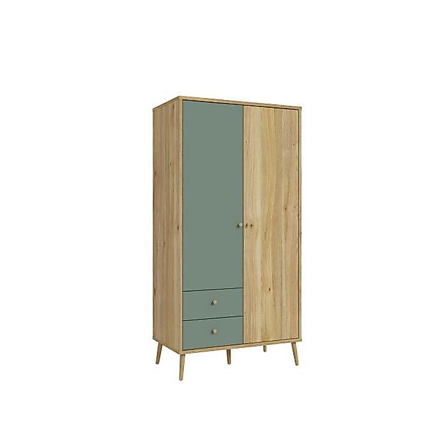 FORTE Kleiderschrank, (B/H/T ca. 94,5x185,6x52,2 cm), Salbei, Drehtürenschr günstig online kaufen