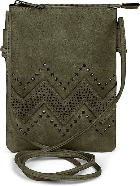 styleBREAKER Mini Bag Mini Umhängetasche ZickZack Cutout Nieten (1-tlg) günstig online kaufen