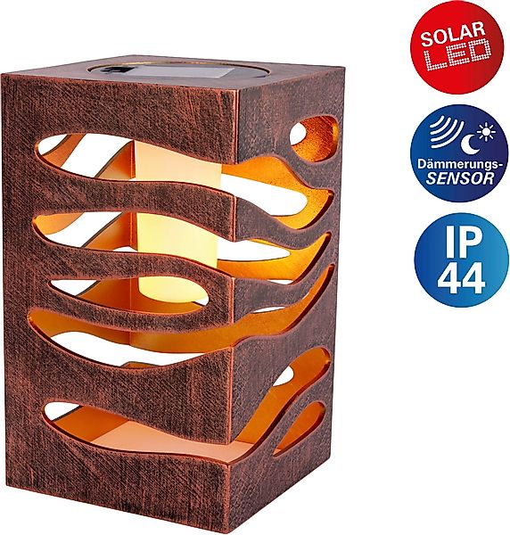 näve LED Solarleuchte "Hilda" LED-Modul 1 Stk. Warmweiß quadratisch, gold/b günstig online kaufen
