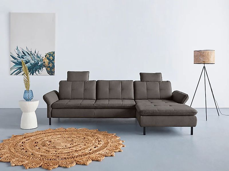 Home affaire Ecksofa "Birkholm L-Form" Armlehnverstellung, auch in Easy Cle günstig online kaufen