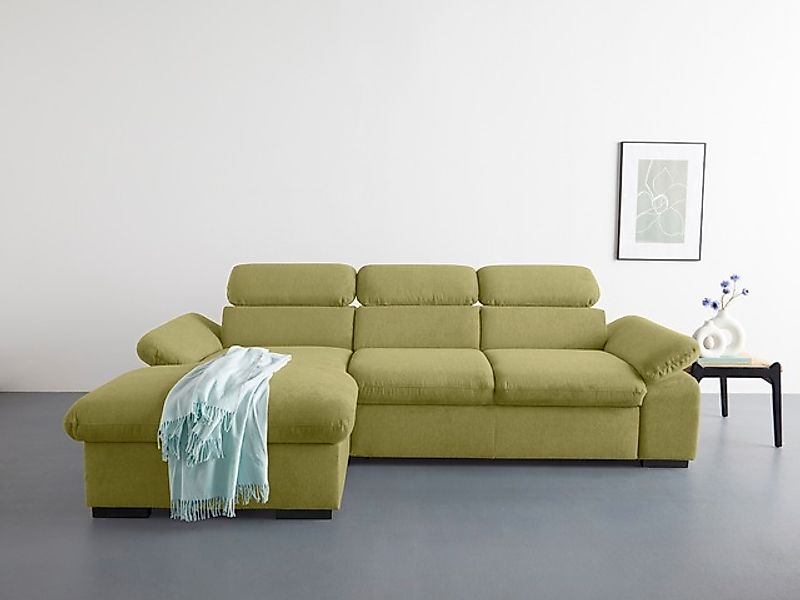 COTTA Ecksofa »Lola L-Form mit Kopfteilfunktion & Hocker«, (Set, mit Hocker günstig online kaufen