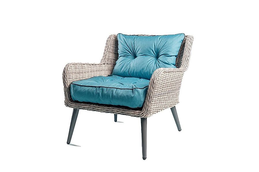 TexDeko Stuhlkissen Loungekissen 2-tlg. Set Gartenpolster für Rattanmöbel, günstig online kaufen