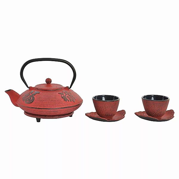 Teekannenspiel Dkd Home Decor Rot Schwarz (800 Ml) günstig online kaufen