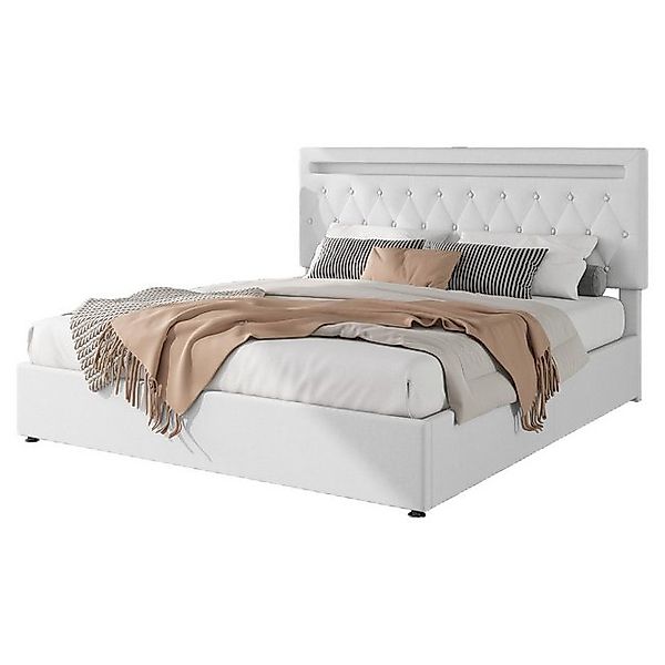 TavilaEcon Boxspringbett Polsterbett mit Bettkasten, höhenverstellbares Kop günstig online kaufen