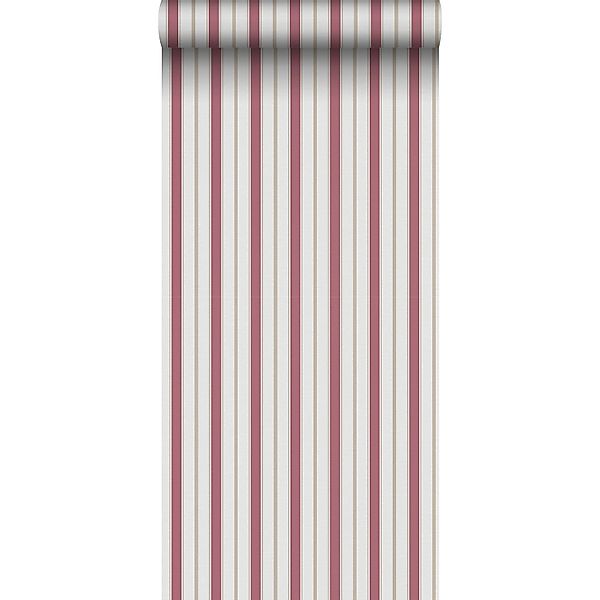 Sanders & Sanders Tapete Streifen Rot und Beige 53 cm x 10.05 m günstig online kaufen