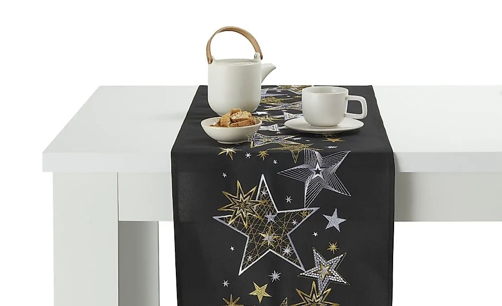Tischläufer  Weihnachten ¦ schwarz ¦ Synthetik ¦ Maße (cm): B: 40 Weihnacht günstig online kaufen