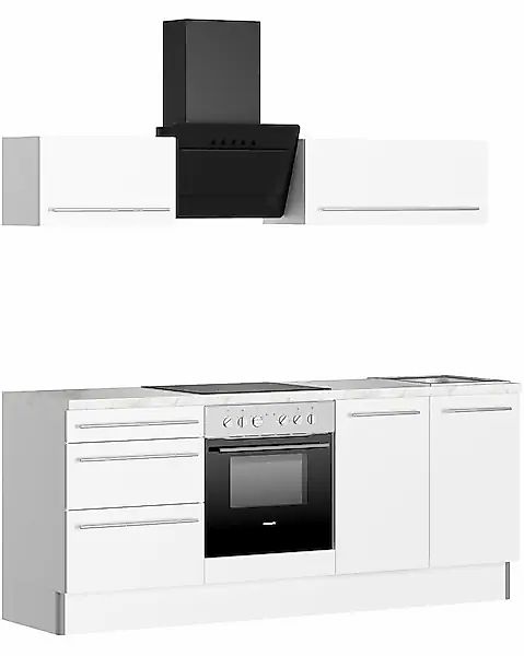 KOCHSTATION Küche »KS-Bern2«, Breite 210 cm, wahlweise mit E-Geräten, mit K günstig online kaufen