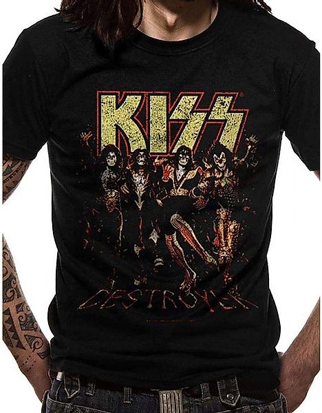 coole-fun-t-shirts Print-Shirt KISS T-Shirt Bandshirt Skull-Line günstig online kaufen