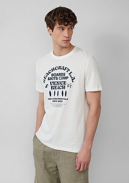 s.Oliver Kurzarmshirt T-Shirt Baumwoll-T-Shirt mit Crewneck und Artwork günstig online kaufen