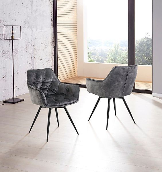 HELA Esszimmerstuhl "Mara" (Set) 2 Stk.Drehstuhl, Teddy Bezug, Webstoff ode günstig online kaufen