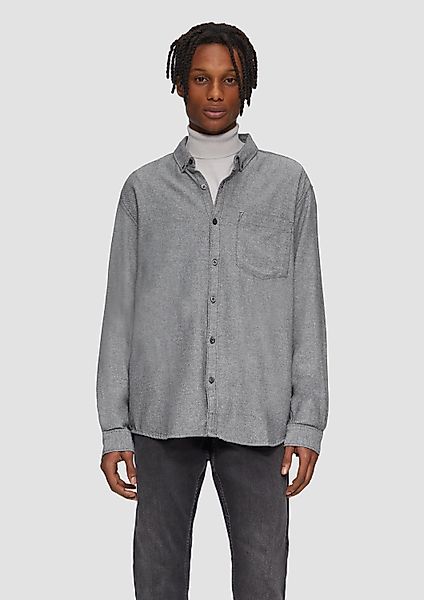 QS Langarmhemd Hemd Regular Fit: Twillhemd günstig online kaufen