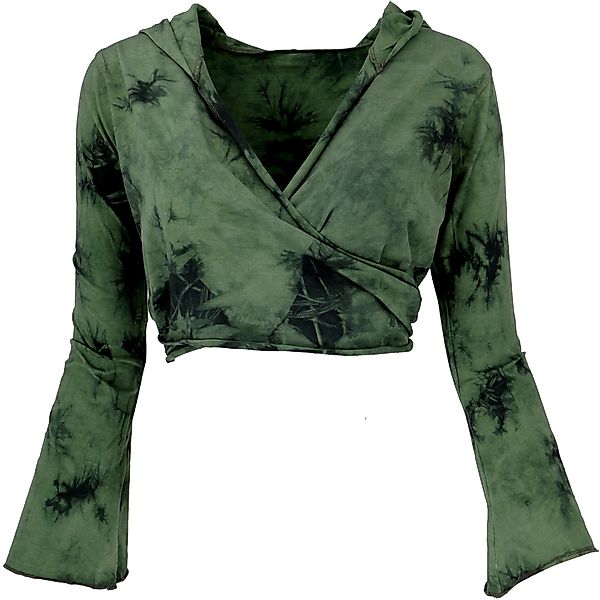 Guru-Shop Longsleeve Wickeltop, Yogatop, Langarmshirt mit.. günstig online kaufen
