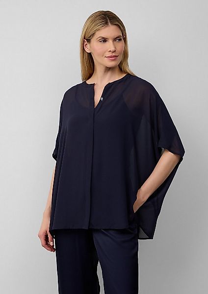 s.Oliver Kurzarmbluse Bluse Transparente Poncho-Bluse aus Chiffon günstig online kaufen