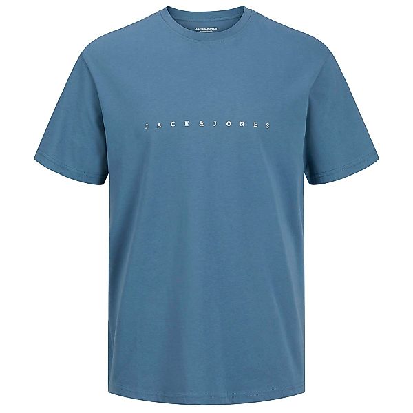 Jack&Jones T-Shirt mit Label-Print Farbe blau Größe: 4XL günstig online kaufen
