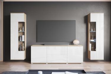 INOSIGN Wohnwand "KENIA" Komplett-Set, 3 Stk. tlg. Vitrinen mit Eckverglasu günstig online kaufen