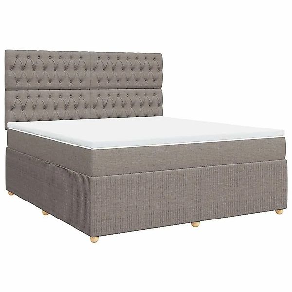 vidaXL Boxspringbett mit Matratze Taupe 180x200 cm Stoff 3294446 günstig online kaufen