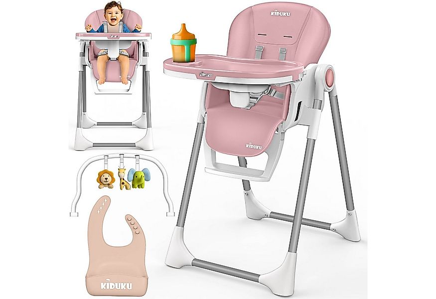 KIDUKU Hochstuhl Baby 3in1 mit Neugeborenenaufsatz + Lätzchen, Spielbogen ( günstig online kaufen