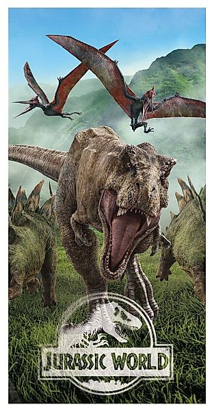 Jerry Fabrics Strandtücher Strandtuch Handtuch T-Rex günstig online kaufen