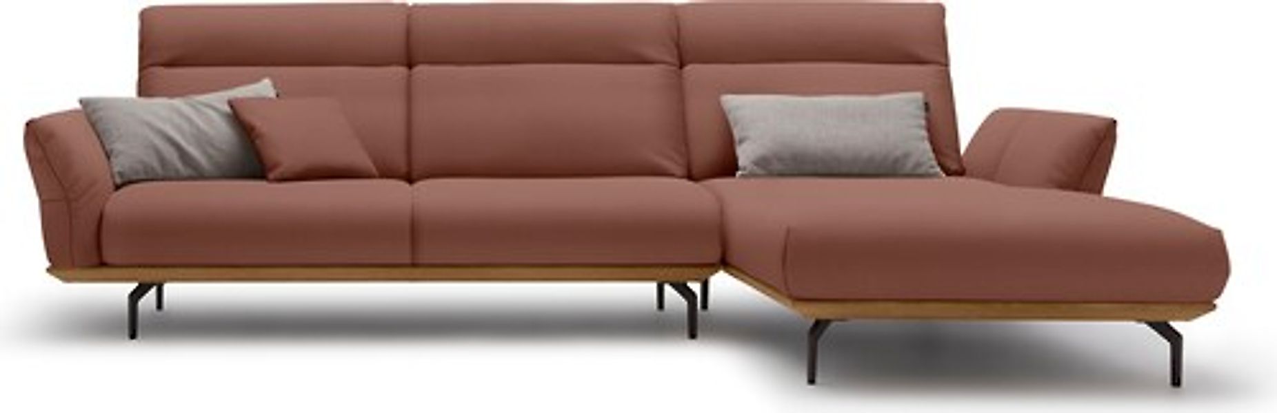 Creation BY ROLF BENZ Ecksofa »CR.460« Sockel in Nussbaum, Winkelfüße in Um günstig online kaufen