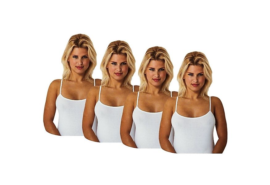 TEXEMP Spaghettitop 2 bis 6 Damen Unterhemd Top Baumwolle Tank Shirt Lady D günstig online kaufen