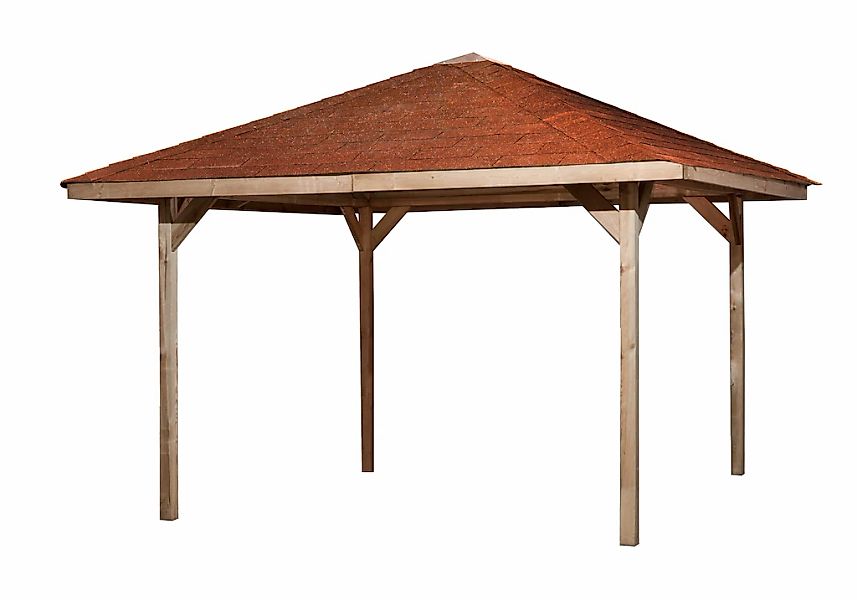 weka Pavillon "Paradies 3" BxT: 433x433 cm, inkl. Dachschindeln und Pfosten günstig online kaufen