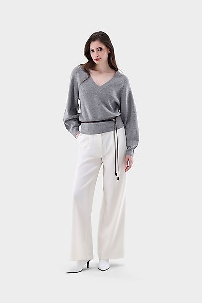 Pullover tailliert mit V-Ausschnitt günstig online kaufen