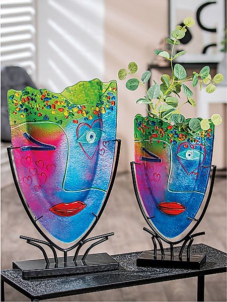 Casablanca by Gilde Bodenvase "Designvase Face "Twinkle"", (1 St.) günstig online kaufen