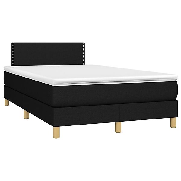 vidaXL Boxspringbett mit Matratze Schwarz 120x190 cm Stoff 3269767 günstig online kaufen
