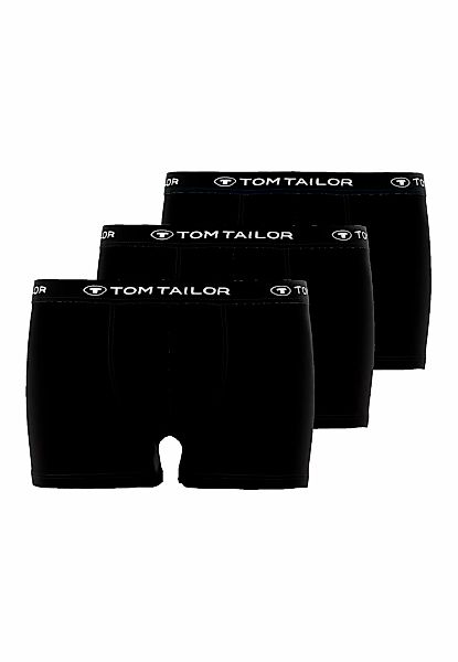 TOM TAILOR Boxershorts "Buffer" 3er Pack, weich, bequem, basic, eng, Logobu günstig online kaufen