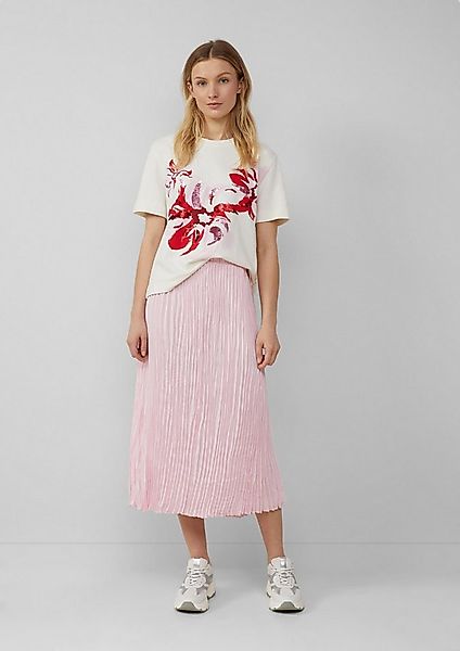 s.Oliver Midirock Rock Fließender Midirock mit Plisseefalten und Elastikbun günstig online kaufen