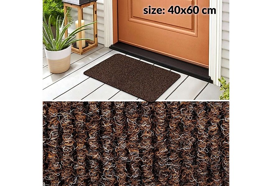 ANRO Fußmatte Türvorleger Schmutzfangmatte JUMBY, eckig, Höhe: 8 mm, Weich günstig online kaufen