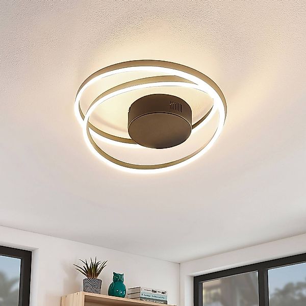 Lindby Davian LED-Deckenleuchte, dimmbar, messing günstig online kaufen