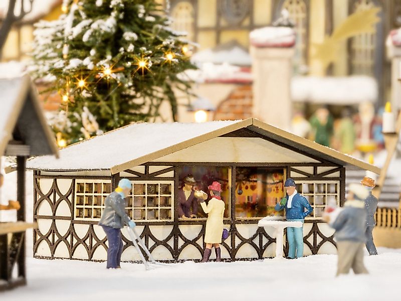 NOCH Weihnachtsfigur Weihnachtsmarktstand, Laser-Cut mini für günstig online kaufen