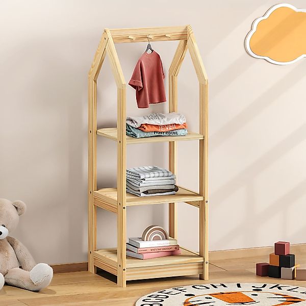 IDIMEX Kinderkleiderschrank SALLY Kinder Regal Hausform günstig online kaufen
