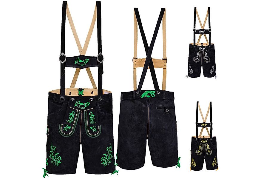 German Wear Trachtenlederhose GW721 kurze Trachten Lederhose mit Hosenträge günstig online kaufen
