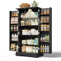 OKWISH Sideboard Modernes Küchenschrank (mit LED-Sensorlicht günstig online kaufen