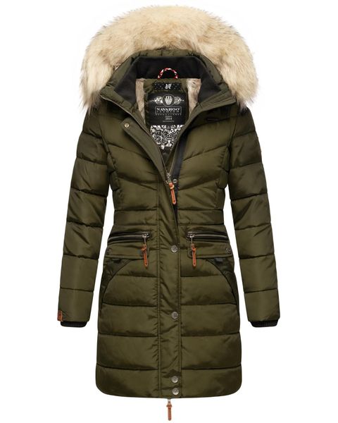 Navahoo Steppmantel "Paula" stylischer Winter Parka m. edlem Fellimitat günstig online kaufen