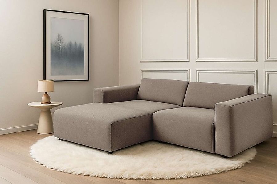 Home affaire Ecksofa »Noord mit Kedernaht, Breite 234 cm, L-Form« Cord, Str günstig online kaufen