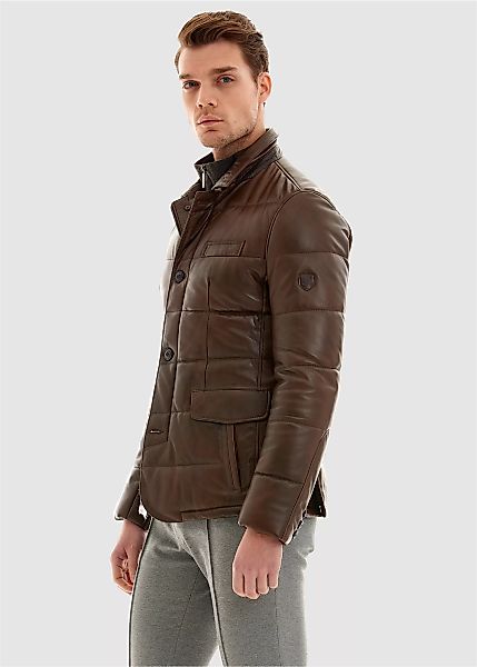 Pierre Cardin Lederjacke, in tollem Stepp-Design günstig online kaufen