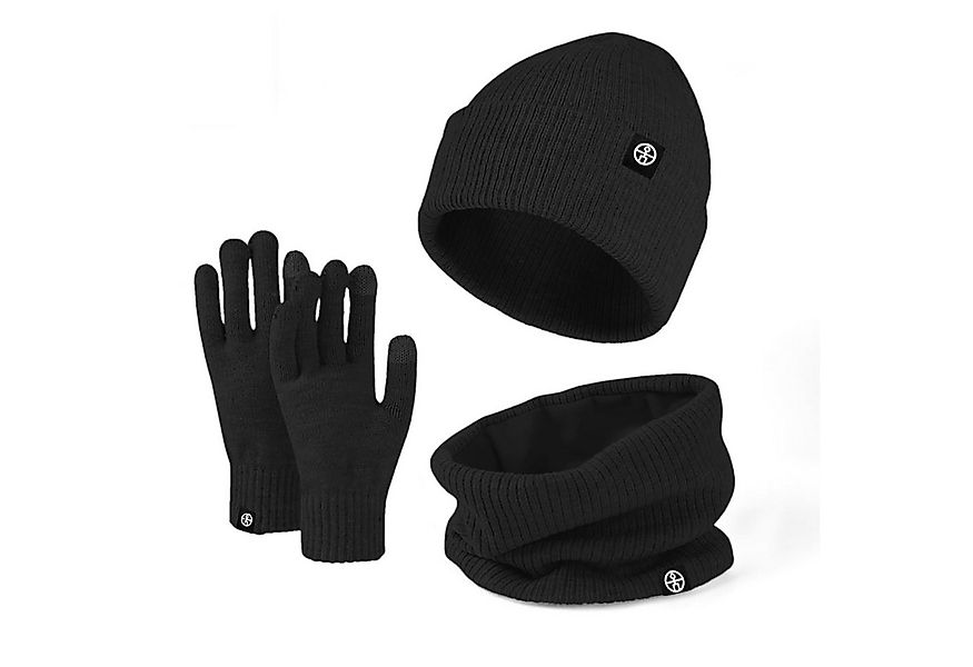 Bextsrack Mütze & Schal 3in1 Unisex BeanieMütze Touchscreen Handschuhe und günstig online kaufen