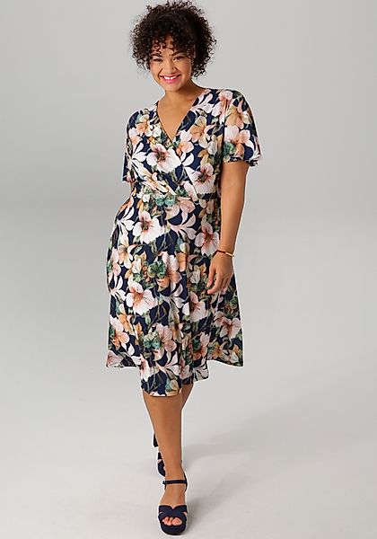 Aniston PLUS Jerseykleid mit V-Ausschnitt in günstig online kaufen