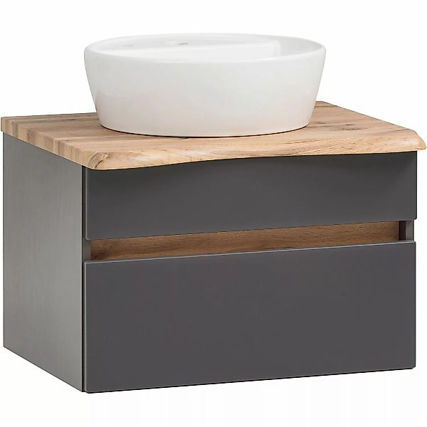 Held Möbel Einzelwaschtisch Trient 61 cm Grau Matt mit Softclose günstig online kaufen