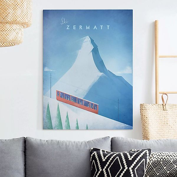 Leinwandbild Reiseposter - Zermatt günstig online kaufen