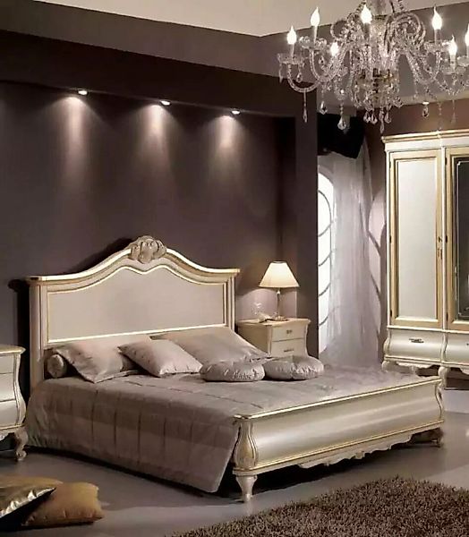 JVmoebel Bett Luxusdesign Schlafzimmermöbel Klassisch Bett Beige (1-tlg., N günstig online kaufen