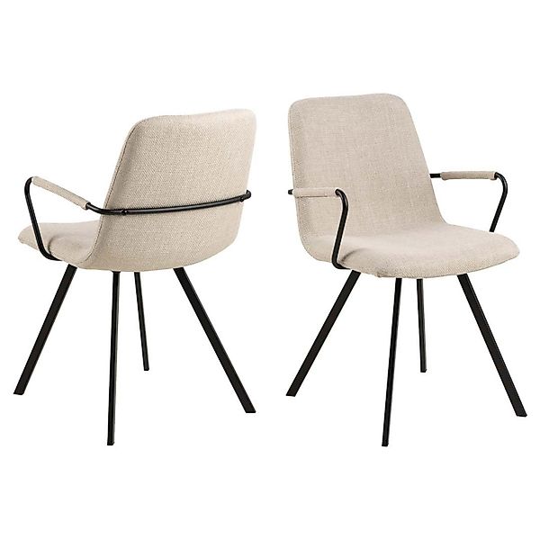 ACTONA GROUP Esszimmerstuhl "Selina Armlehnstuhl" () gepolstert, Beine Stah günstig online kaufen