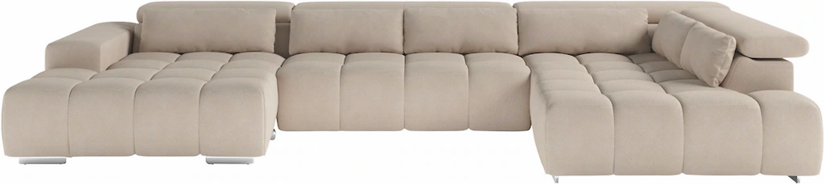 COTTA Wohnlandschaft "Orion U-Form" mit Kopfteilverstellung & 6 Nierenkisse günstig online kaufen